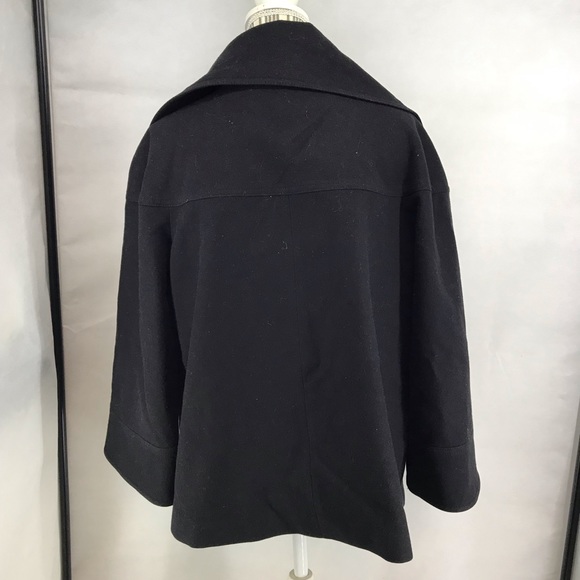 Pendleton Women's Virgin Wool Cape Medium Made in USA Navy Blue AAA - Picture 3 of 7